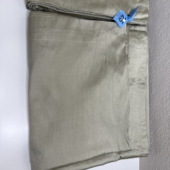 Restoration Hardware Thai Silk Sage Green Drapery Curtains 50" x 95" 2 Panels - Picture 2 of 11